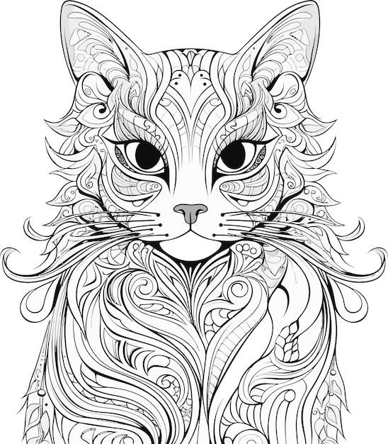 Plik wektorowy bezpłatna ilustracja mandali zwierzęcej rysowana ręcznie
