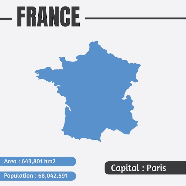 Bezpłatna Infografika Wektorowa Mapa Francji