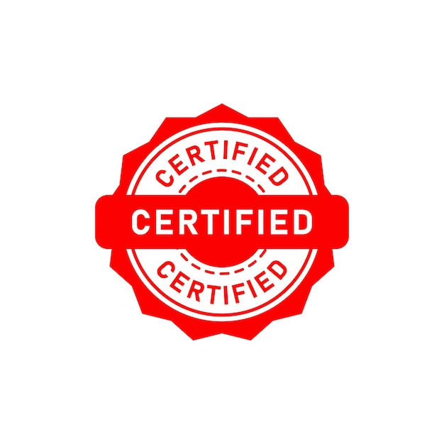 Plik wektorowy bezpłatny certyfikat wektorowy pieczęć czerwony