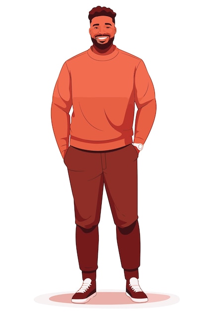 Bezpłatny wektor Afrykańscy Amerykanie casual outfit