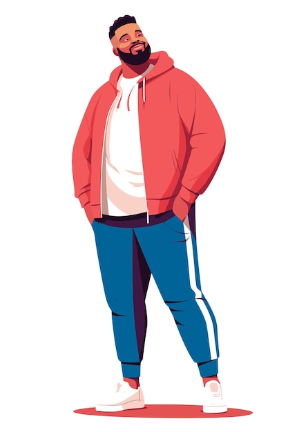 Bezpłatny wektor Afrykańscy Amerykanie casual outfit