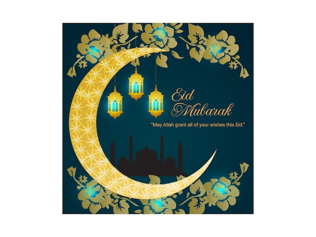 Plik wektorowy bezpłatny wektor islamski festiwal eid mubarak