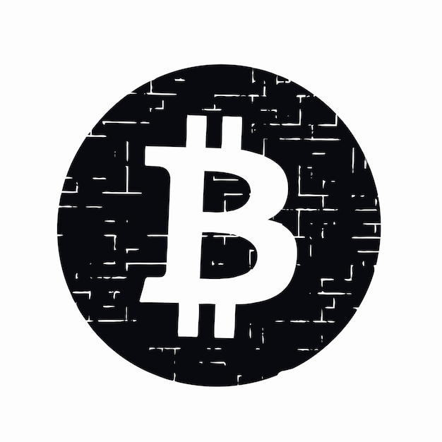 Bezpłatny wektorowy logo krypto bitcoina symbol ikona etykieta