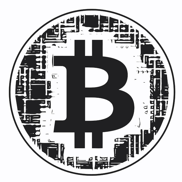 Bezpłatny wektorowy logo krypto bitcoina symbol ikona etykieta