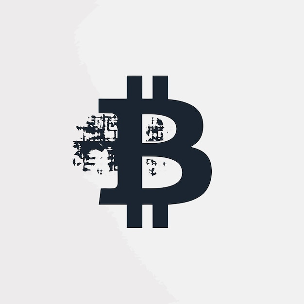 Bezpłatny wektorowy logo krypto bitcoina symbol ikona etykieta