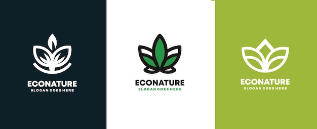 Bezpłatny wektorowy szablon projektowania logo ekologicznej przyrody