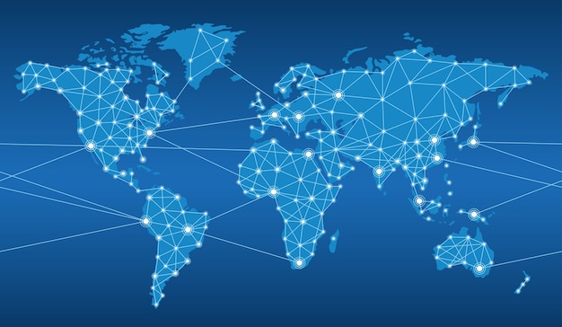 Bezproblemowa mapa globalnego systemu sieciowego