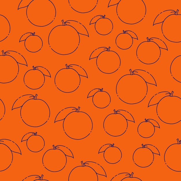 Plik wektorowy bezproblemowy jasny wzór światła ze świeżymi pomarańczami do drukowania etykiet tkaninowych na tapecie tshirt pokoju dziecięcego w tle owoców pomarańczowy doodle styl wesoły tło ilustracji wektorowych