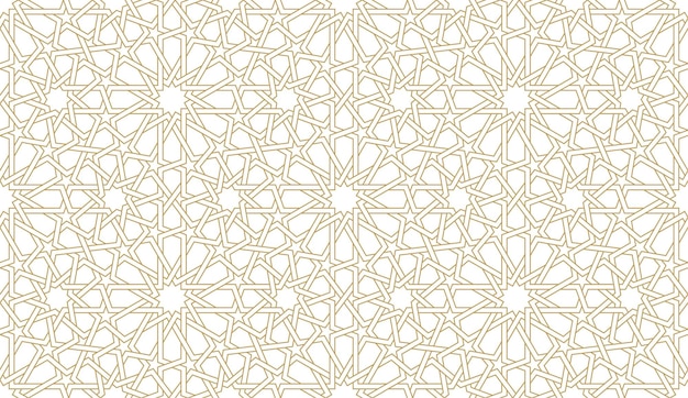 Bezproblemowy wzór geometryczny w autentycznym stylu arabskim