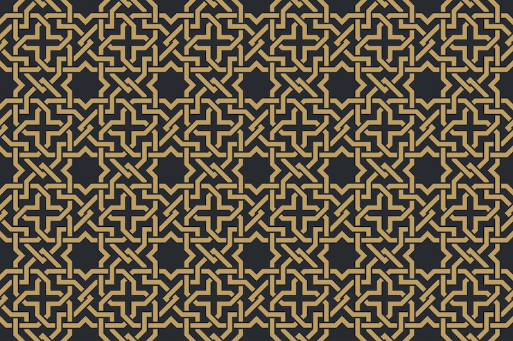 Wektor bezproblemowy wzór geometryczny w autentycznym stylu arabskim