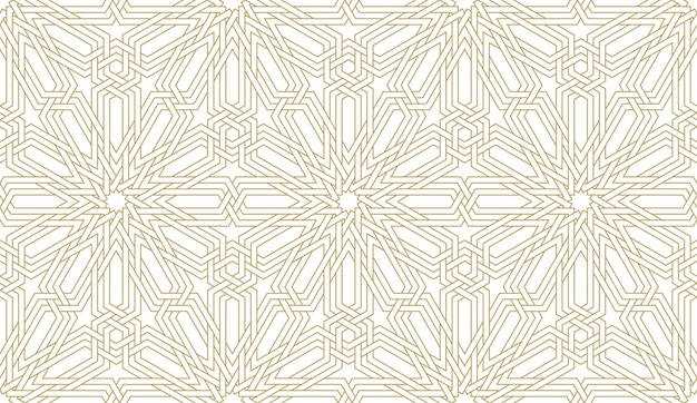 Bezproblemowy wzór geometryczny w autentycznym stylu arabskim