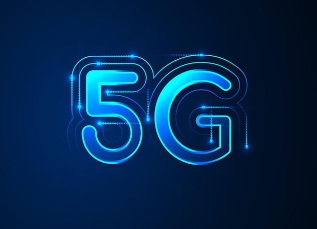 Bezprzewodowy internet w sieci 5G Szybki mobilny Internet Połączenie Wi-Fi Koncepcja technologii cyfrowej Hitech