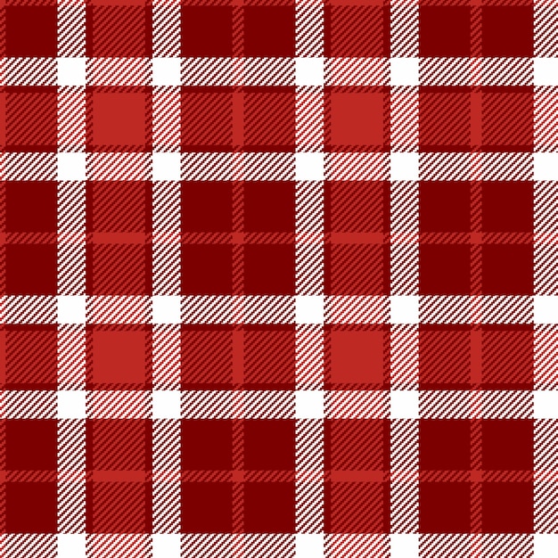 Bezszwodowe czerwono-białe tkaniny tartanowe