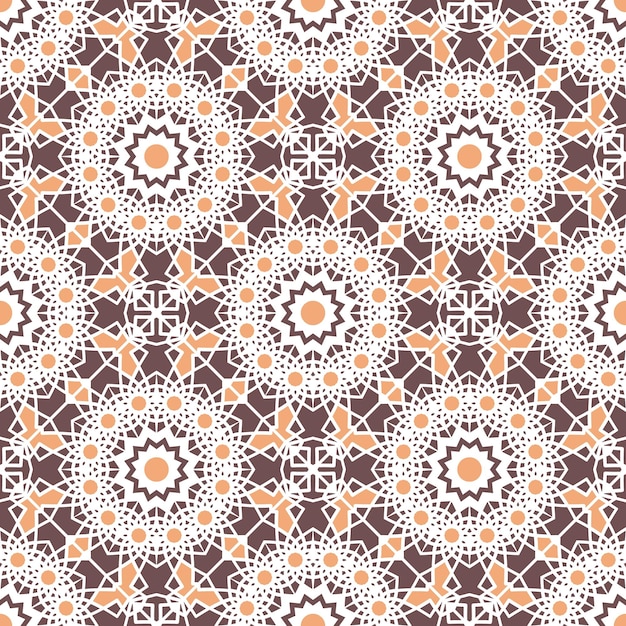 Bezszwowa tekstura z arabskim ornamentem geometrycznym Wektor azjatycki wzór mozaiki