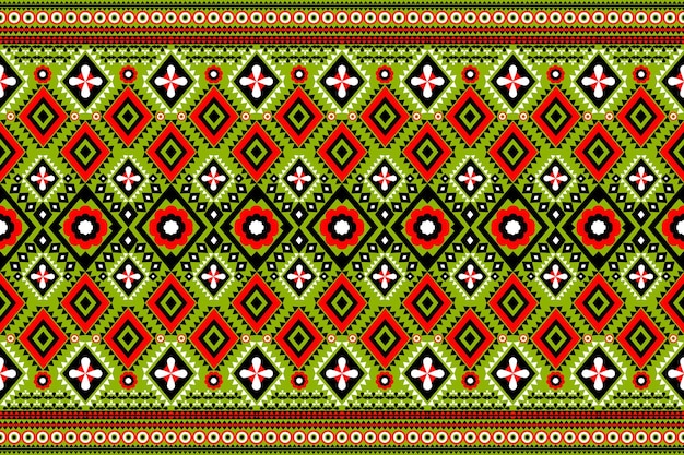 Plik wektorowy bezszwowe etniczne etniczne azjatyckie i tradycji wzór geometryczny wzór dla tekstury i tła. dekoracja z jedwabiu i tkaniny do dywanów, odzieży, opakowań i tapet