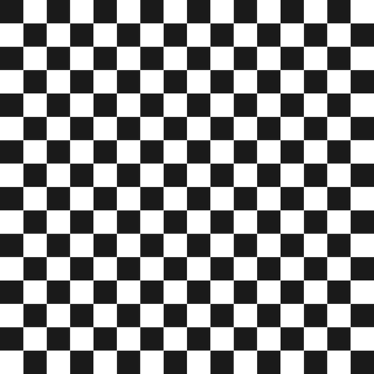 Wektor bezszwowe flaga w szachownicę czarno-biały wektor wzór geometryczny