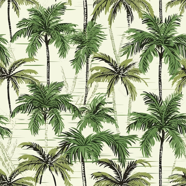 Bezszwowe Kolorowe Palmy Na Hawajach Wzór