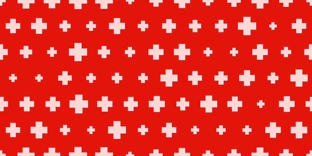 Bezszwowe tło szpitalne z symbolami plus