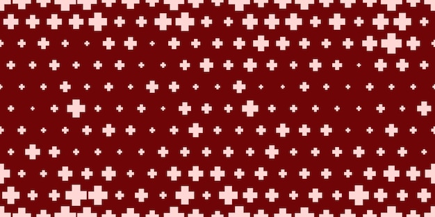 Bezszwowe tło szpitalne z symbolami plus