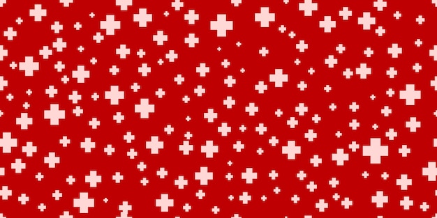 Bezszwowe tło szpitalne z symbolami plus