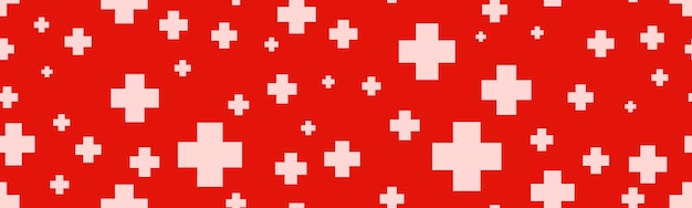 Bezszwowe tło szpitalne z symbolami plus