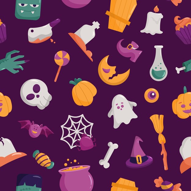 Bezszwowe tło wydarzenia Halloween