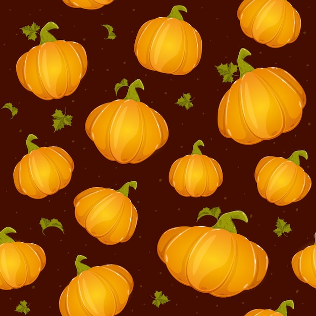 Bezszwowe tło z dyni na Święto Dziękczynienia lub Halloween