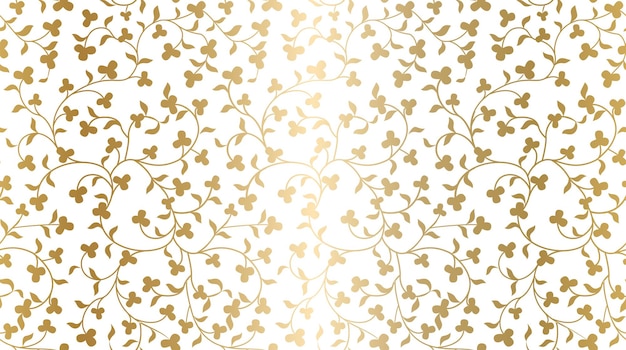 Plik wektorowy bezszwowe wektor złoty tekstura kwiatowy wzór. luksusowy powtarzalny adamaszku białe tło. wysokiej jakości papier pakowy lub jedwabna, złota tkanina.