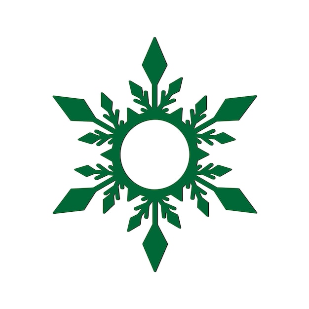 Plik wektorowy bezszwowe zielone ikony płatków śniegu