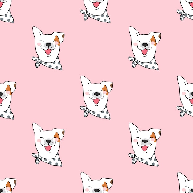 Bezszwowy deseniowy tło pies na menchiach