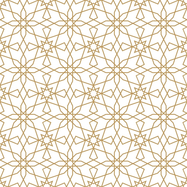 Bezszwowy geometryczny abstrakcyjny wzór w stylu arabskim