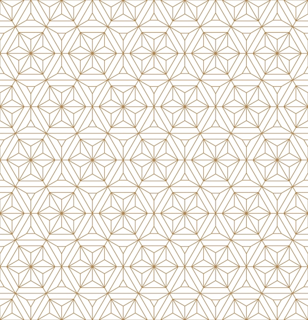 Bezszwowy geometryczny wzór oparty na japońskim ornamentie kumiko.