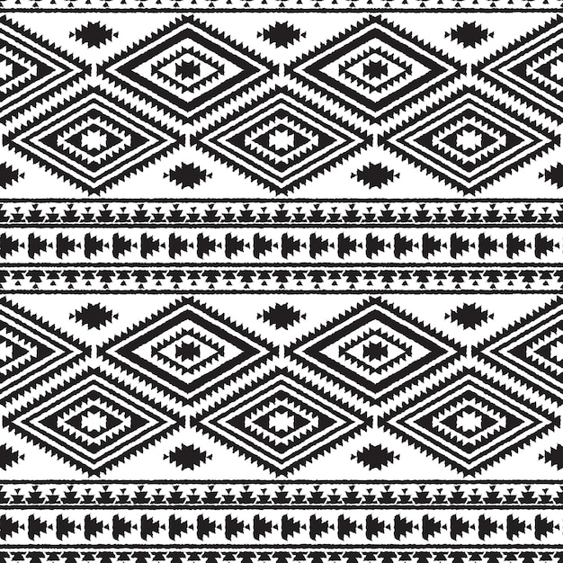 Bezszwowy Geometryczny Wzór Tribal Aztek 020