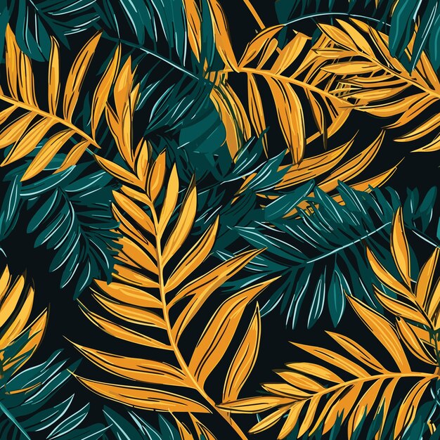Bezszwowy kolorowy wzór hawajskiej palmy