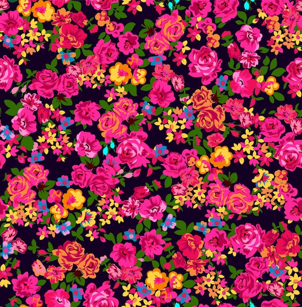 Plik wektorowy bezszwowy kwiatowy wzór w programie illustrator