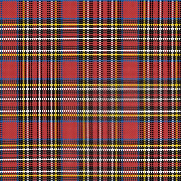 Bezszwowy retro vintage Houndstooth Tartan wzór 174