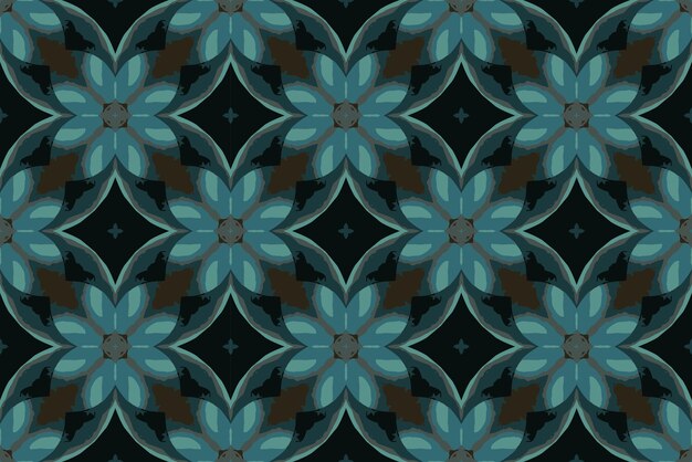 bezszwowy współczesny wzór Batik z elementami kwiatowymi