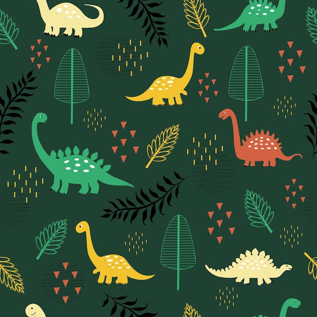 Bezszwowy wzór dinozaura