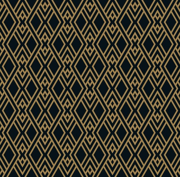 Bezszwowy wzór Elegancki liniowy ornament Geometryczne stylowe tło Wektor powtarzająca się tekstura