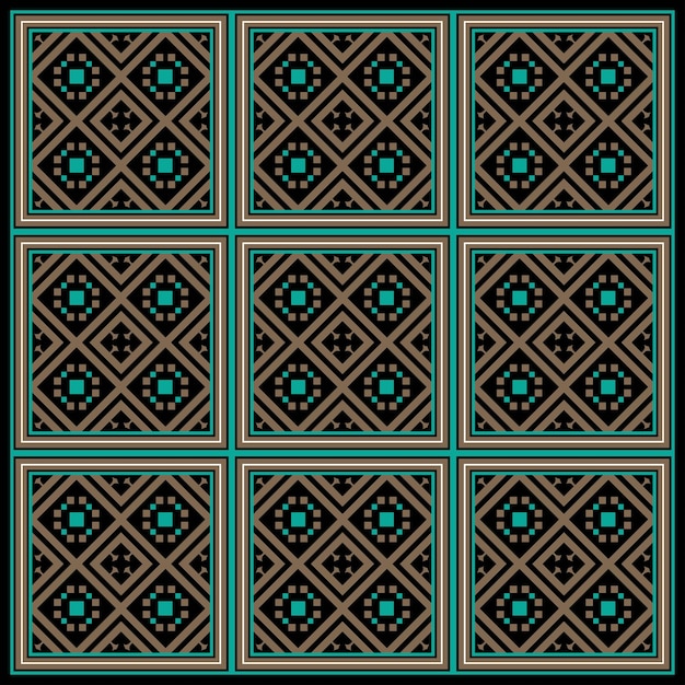Bezszwowy wzór geometryczny bezszwowy wektor Abstrakt wzory symetryczne płytki geometryczne Projekt