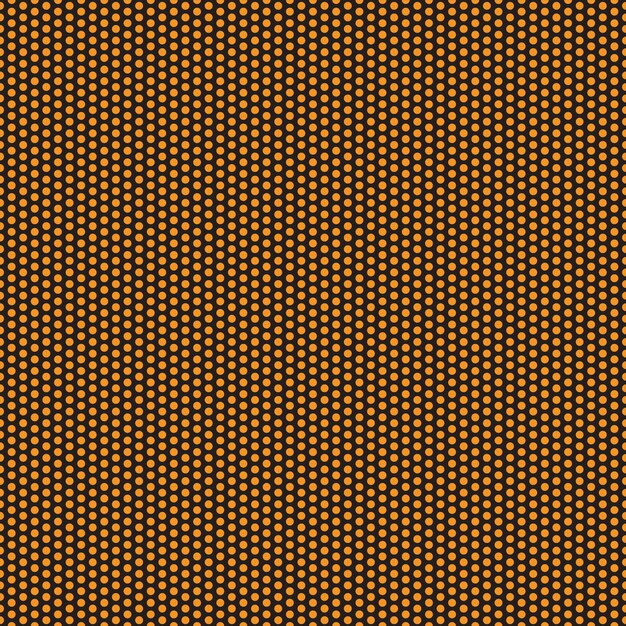 Bezszwowy wzór kropek izolowany na czarnym tle Polka dot wzór Monochrome pomarańczowy szablon