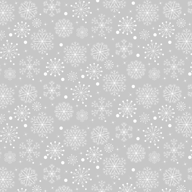 Bezszwowy wzór płatków śniegu Świąteczny projekt dla kart życzenia Ilustracja wektorowa wesołe xmas