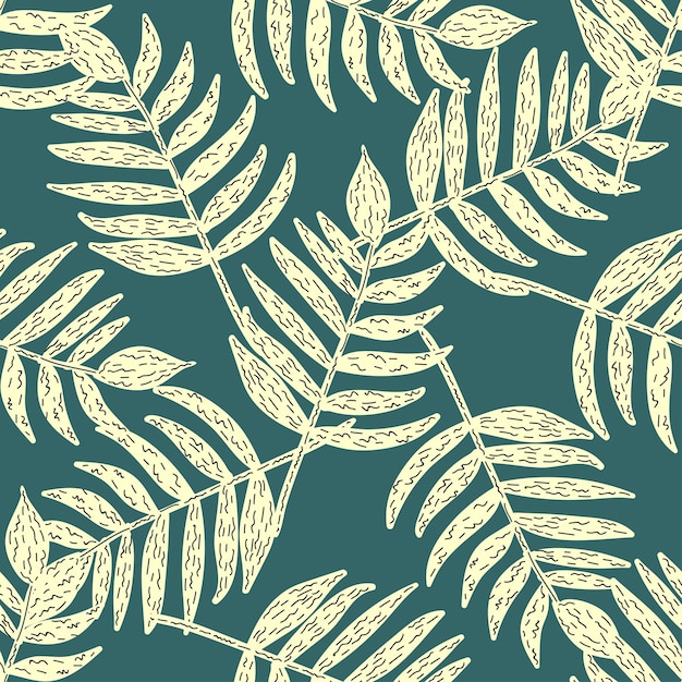 Bezszwowy Wzór Z Liśćmi Botaniczny Element Tła Kolorowa Dekoracyjna Tekstura Do Tapet Internetowych Tekstylnych Papeterii