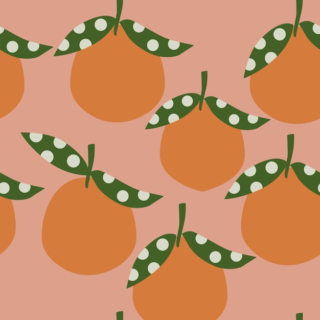 Plik wektorowy bezszwowy wzór z pomarańczami