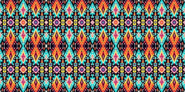 Bezszwowy Wzórgeometryczny Tribalgeometryczny Batik Ikataztec Styletniczny Wzór Boho