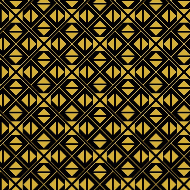 Bezszwy geometryczny wzór z złotymi i czarnymi kształtami diamentów