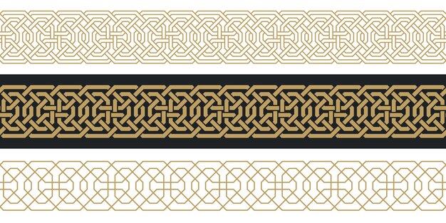 Plik wektorowy bezszwy wzór w autentycznym stylu arabskim