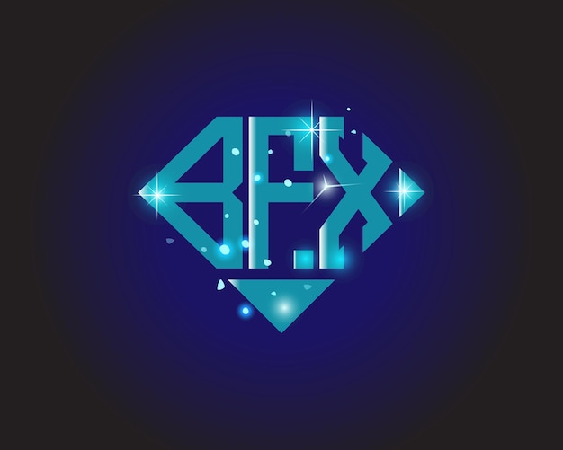 Plik wektorowy bfx początkowe nowoczesne logo projekt wektor ikona szablonu