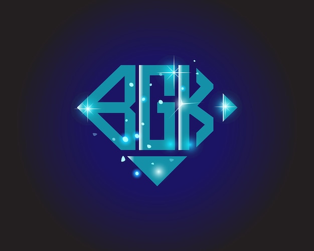 Plik wektorowy bgk początkowe nowoczesne logo projekt wektor ikona szablonu