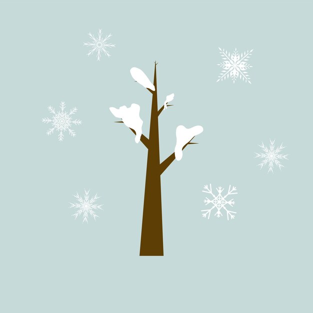 Biała Choinka świąteczna I Płatki śniegu Na Jasnoniebieskim Tle Używane Do Koncepcji Wiosennych